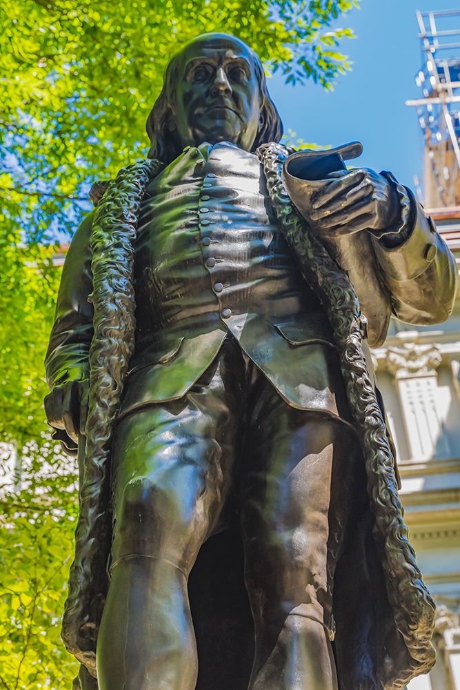 Benjamin Franklin Statue-Boston-Massachusetts-Front of the Boston Latin School founded 1635-Statue